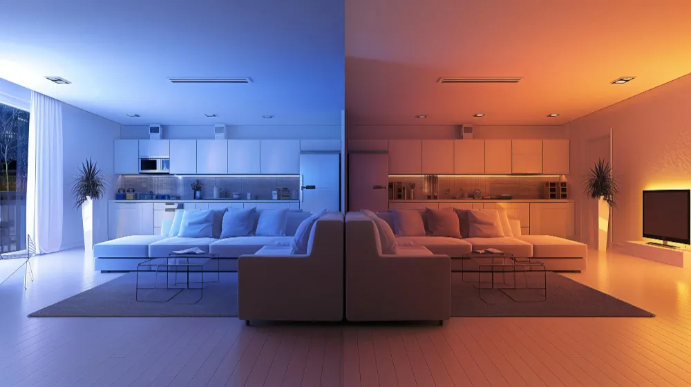 AHI Carrier heating and cooling solutions in a modern living room